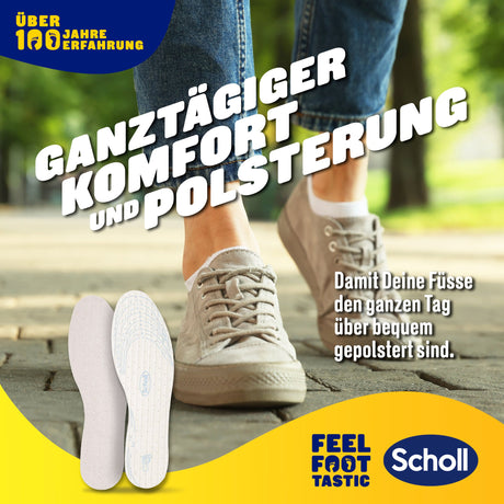 Scholl DE Insoles 35.5 - 40.5 Scholl Atmunsaktive Einlegesohlen für ganztägige Dämpfung & Komfort